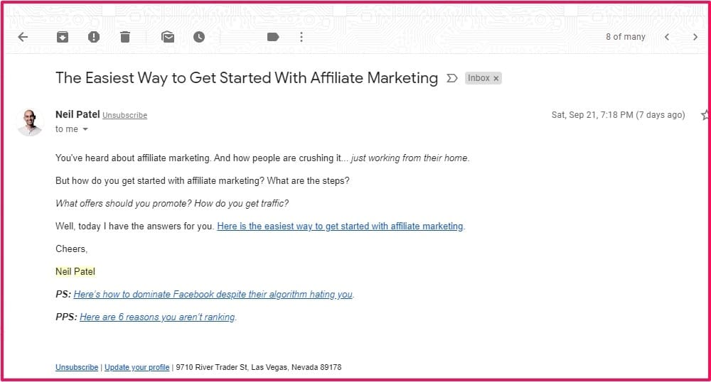 affiliate marketing with email